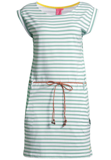 salzhaut - GALA Damen Tailliert - Kleid - Ringelkleid - Sommerkleid - 7 - #farbe_salbei