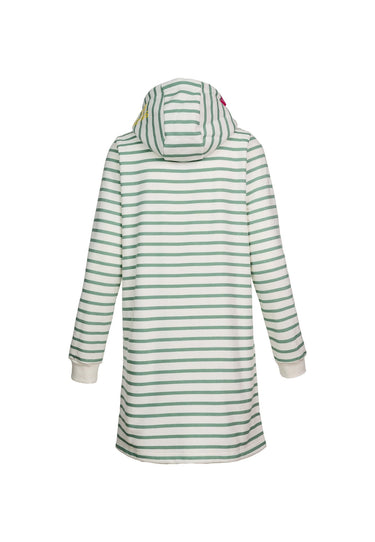 salzhaut - GERHILDA Damen Tailliert - Hamburg - Hoodiekleid - ringel - 4 - #farbe_salbei