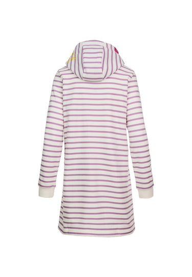 salzhaut - GERHILDA Damen Tailliert - Hamburg - Hoodiekleid - ringel - 2 - #farbe_flieder