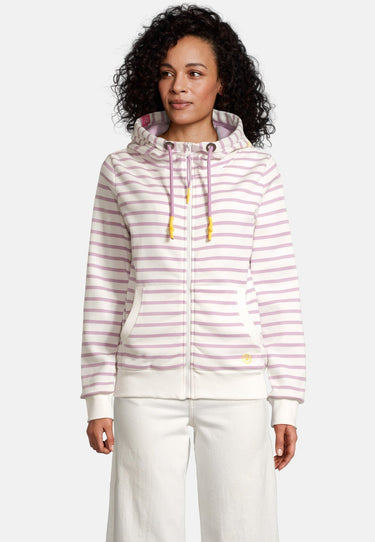 salzhaut - GRIETJE Damen normale Passform - Hoodiejacke - Sweatjacke 1 - #farbe_flieder