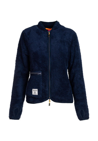 salzhaut - HADIYA Damen Tailliert - Damen - Sweatjacke - Teddy - 8 - #farbe_navy
