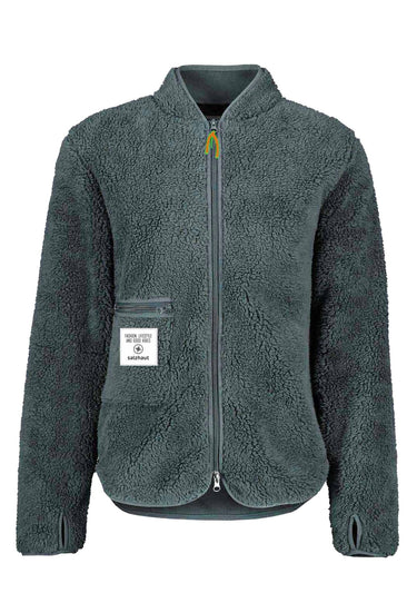 salzhaut - HADIYA Damen Tailliert - Damen - Sweatjacke - Teddy - 5 - #farbe_bottle-green