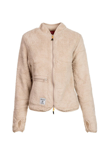 salzhaut - HADIYA Damen Tailliert - Damen - Sweatjacke - Teddy - 2 - #farbe_beige