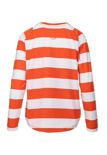 salzhaut - HASELA Damen normale Passform - Langarmshirt - Oversize - T-Shirt - 7 - #farbe_mandarin-white