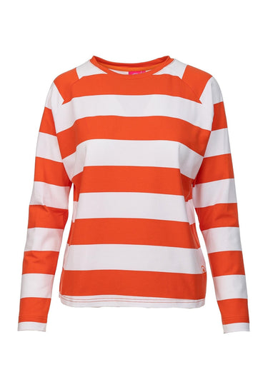 salzhaut - HASELA Damen normale Passform - Langarmshirt - Oversize - T-Shirt - 6 - #farbe_mandarin-white