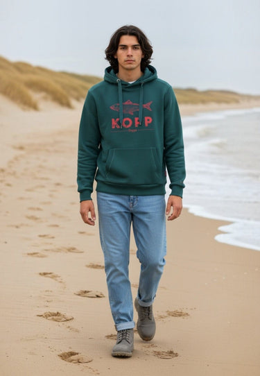 salzhaut - HEFF - FISCHKOPP Herren Hoodie normale Passform - adenauer & co - Anker - Basic - 1 - #farbe_Dragonfly-Neonpink