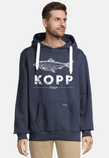 Salzhaut - HEFF - FISCHKOPP Herren normale Passform - Frontprint - HAKA - Hoodie - 7 - #farbe_navy