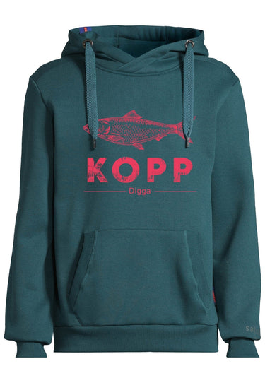 Salzhaut - HEFF - FISCHKOPP Herren normale Passform - Frontprint - HAKA - Hoodie - 13 - #farbe_dragonfly-neonpink