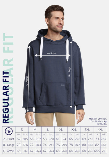 salzhaut - HEFF Herren normale Passform - Hamburg - Hoodie - Kapuzenpulli - 54 - #farbe_navy