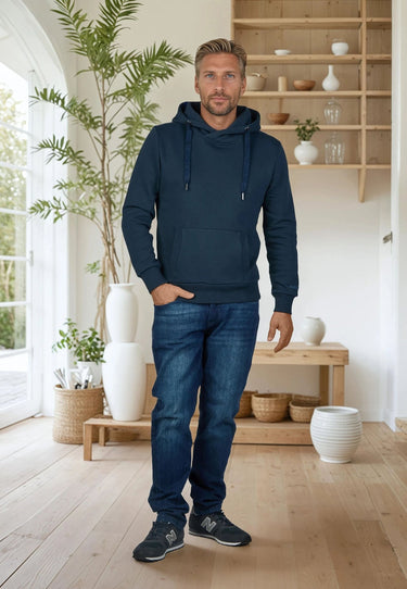 salzhaut - HEFF Herren normale Passform - Hamburg - Hoodie - Kapuzenpulli - 52 - color_Navy