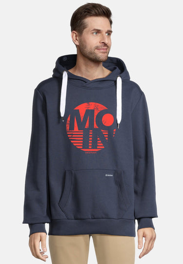salzhaut - HEFF- MOIN RUND Herren normale Passform - Frontprint - Herren - Hoodie - 1 - #farbe_navy-neon-red