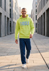 salzhaut - Herren Hoodie HEFF - MOIN Stripes normale Passform - adenauer & co - Anker - Basic - 25 - #farbe_Lime-Ocean Blue