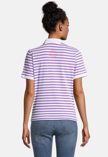 salzhaut - HEIKE Damen normale Passform - Damen - Polo-Shirt - ringel - 7 - #farbe_purple-white