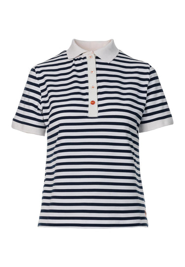 salzhaut - HEIKE Damen normale Passform - Damen - Polo-Shirt - ringel - 1 - #farbe_navy-white