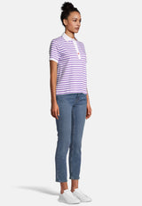 Salzhaut - HEIKE Damen normale Passform - Damen - Polo-Shirt - Reduziert - 5 - #farbe_purple-white