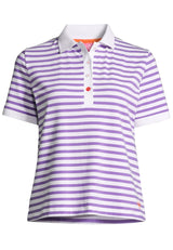 Salzhaut - HEIKE Damen normale Passform - Damen - Polo-Shirt - Reduziert - 2 - #farbe_purple-white