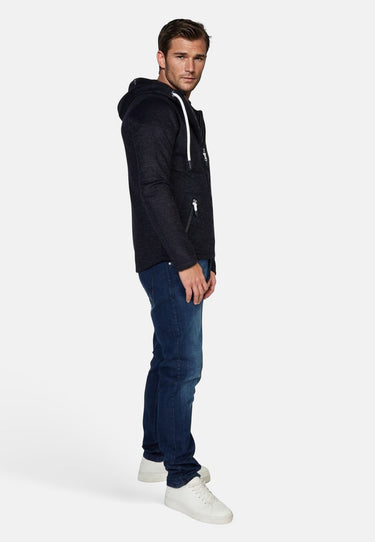 salzhaut - HELGE Herren normale Passform - Hamburg - Kapuze - Strickfleecejacke - 5 - #farbe_navy