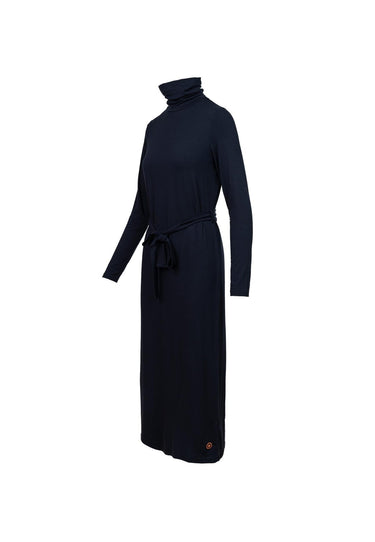 salzhaut - HENNY Damen Langes Kleid (Maxi) Tailliert - adenauer & co - Anker - Basic - 3 - #farbe_Navy