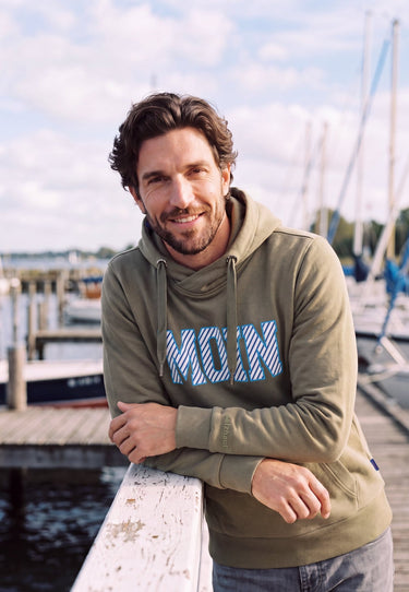 salzhaut - Herren Hoodie HEFF - MOIN Stripes normale Passform - adenauer & co - Anker - Basic - 41 - #farbe_Seagrass-Ocean Blue