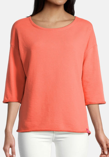 salzhaut - HEVEN Damen Tailliert - Hamburg - Rundhals - Sweatshirt - 3 - #farbe_coral