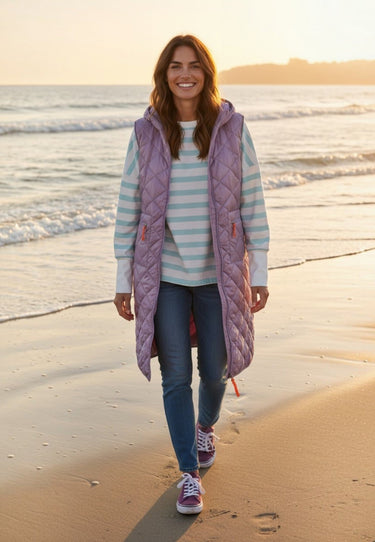 salzhaut - HIEBA Damen Weste Relaxed-Fit - adenauer & co - Anker - Basic - 1 - #farbe_Purple