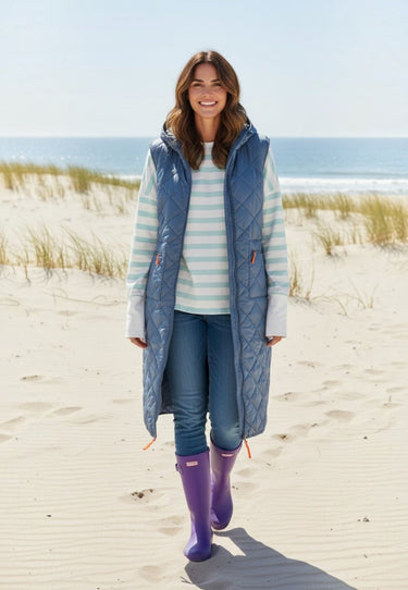 salzhaut - HIEBA Damen Weste Relaxed-Fit - adenauer & co - Anker - Basic - 7 - #farbe_Petrol