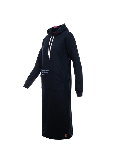 salzhaut - HISKA Damen Oversized - Frontprint - Hoodiekleid 9 - #farbe_navy