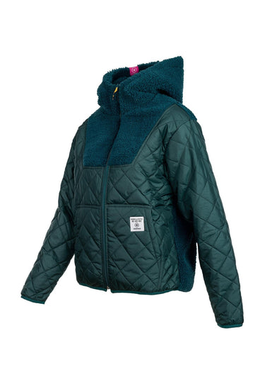 salzhaut - IMMA Damen normale Passform - Hamburg - Stepp - Teddy - 2 - #farbe_bottle-green