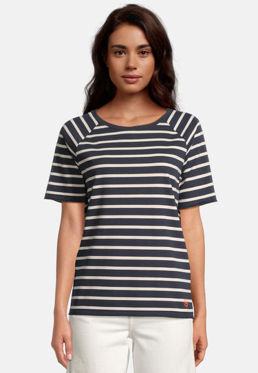 salzhaut - INEKE Damen Schmal - Hamburg - Rundhals - Streifenmuster - 1 - #farbe_navy-beige