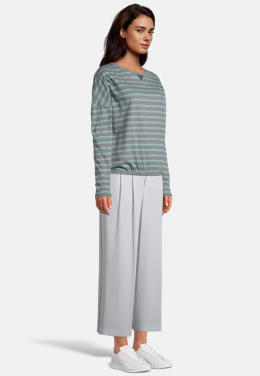 salzhaut - INGMARIE Damen Leicht tailliert - Hamburg - Langarmshirt - ringel - 5 - #farbe_navy-bottle-green