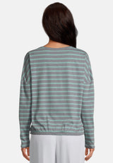 salzhaut - INGMARIE Damen Longsleeve Leicht tailliert - Hamburg - Langarmshirt - Reduziert - 5 - #farbe_Navy-Bottle Green