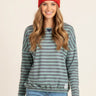 salzhaut - INGMARIE Damen Longsleeve Leicht tailliert - Hamburg - Langarmshirt - Reduziert - 1 - #farbe_Navy-Bottle Green