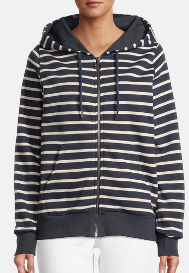 salzhaut - INGRID Damen normale Passform - Hamburg - Hoodiejacke - Kapuze - 3 - #farbe_navy-beige