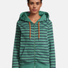 salzhaut - INGRID Damen normale Passform - Hamburg - Hoodiejacke - Kapuze - 6 - #farbe_bottle-green-navy
