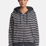Salzhaut - INGRID Damen normale Passform - Hamburg - Hoodiejacke - Kapuze - 1 - #farbe_navy-beige