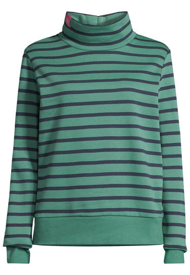 salzhaut - IRMGARD Damen Leicht tailliert - Hamburg - Pullover - Stehkragen - 7 - #farbe_bottle-green-navy