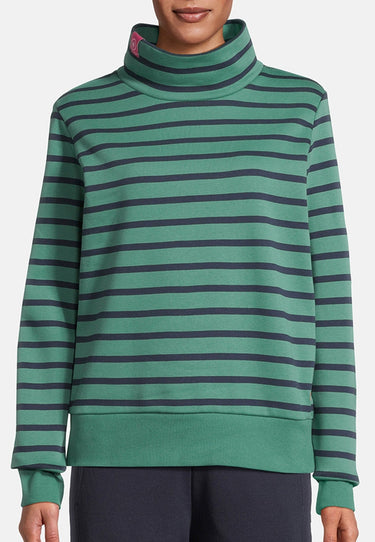 salzhaut - IRMGARD Damen Leicht tailliert - Hamburg - Pullover - Stehkragen - 8 - #farbe_bottle-green-navy