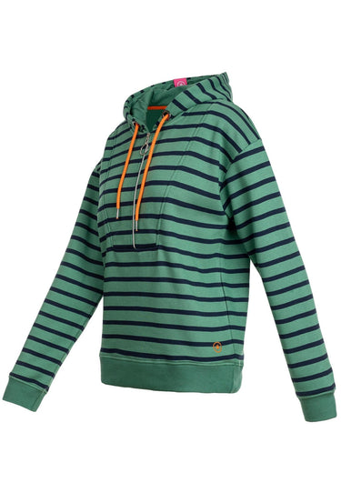 salzhaut - ISIBEL Damen normale Passform - Hoodie - Kapuzenpullover - Langarmshirt - 5 - #farbe_bottle-green-navy