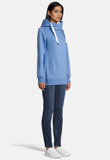 salzhaut - JESSI Damen Tailliert - Hoodie - Kapuzenpullover - Langarmshirt - 10 - #farbe_ocean-blue