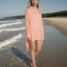 Salzhaut - KALF Damen Oversized - Bluse - Longhoodie - Reduziert - 1 - #farbe_offwhite-coral