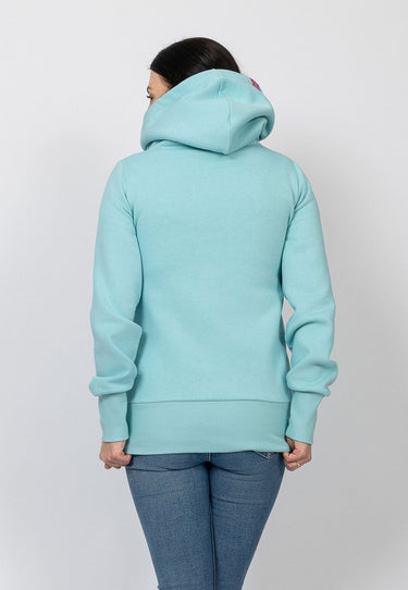 salzhaut - KARKJE Damen Oversized - Hoodie - Kapuzenpullover - Langarmshirt - 7 - #farbe_aqua