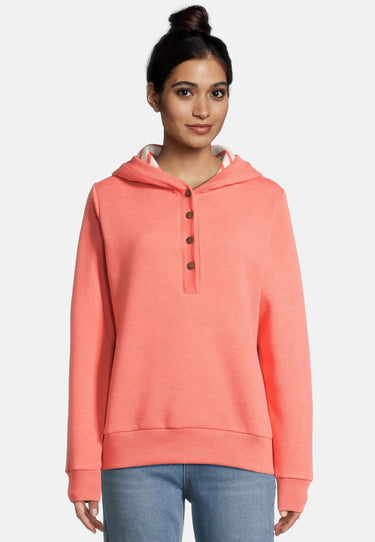 salzhaut - KÂT Damen Oversized - Hoodie - Kapuzenpullover - Langarmshirt - 1 - #farbe_coral