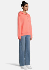 Salzhaut - KÂT Damen Oversized - Hoodie - Kapuzenpullover - Langarmshirt - 5 - #farbe_coral