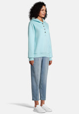 Salzhaut - KÂT Damen Oversized - Hoodie - Kapuzenpullover - Langarmshirt - 10 - #farbe_aqua