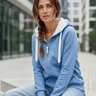 salzhaut - KATRIN Damen Sweatjacke normale Passform - adenauer & co - Anker - Basic - 1 - ##farbe_Ocean Blue