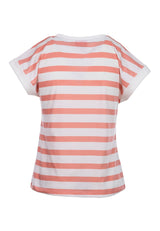 Salzhaut - KAUKJE Damen Regular Fit - Reduziert - ringel - Rundhals - 8 - #farbe_beige-coral