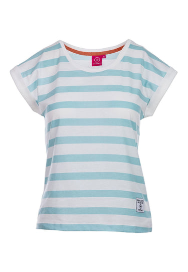 salzhaut - KAUKJE Damen Regular Fit - ringel - Rundhals - Spring 2025 - 2 - #farbe_beige-aqua