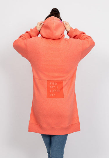 salzhaut - KESTÓÓNJE Damen Gerade - Hoodie - Kapuzenpullover - Langarmshirt - 3 - #farbe_coral