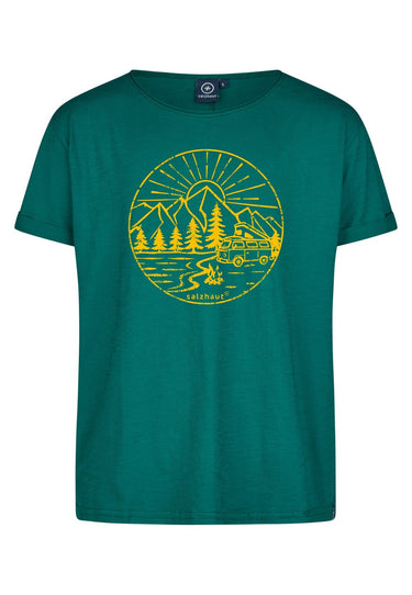 salzhaut - KIMM - CAMPER Herren Regular Fit - Frontprint - Rundhals - T-Shirt - 2 - #farbe_bottle-green