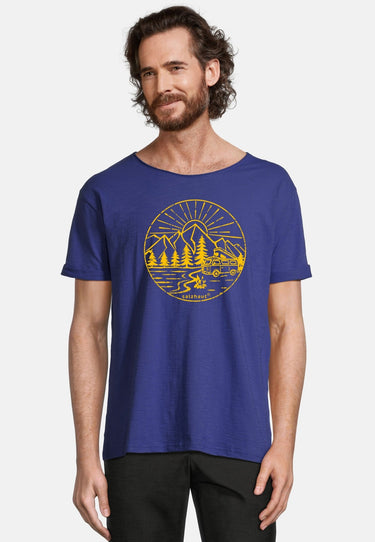 salzhaut - KIMM - CAMPER Herren Regular Fit - Frontprint - Rundhals - T-Shirt - 6 - #farbe_indigo
